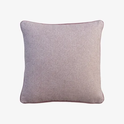 Andrew Martin Lecce Frappe, Sustainable Feather, Cushion, 55cm x 55cm - Andrew Martin Cotton Blend & Linen Blend & Viscose Blend Herringbone & Weave