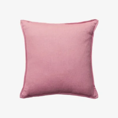 Andrew Martin Rocco Rose, Sustainable Feather, Cushion, 55cm x 55cm - Andrew Martin With Trim/Fringe & Linen & Linen Blend Plain