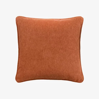 Andrew Martin Cinema Cinnamon, Sustainable Feather, Cushion, 55cm x 55cm - Andrew Martin Velvet Plain