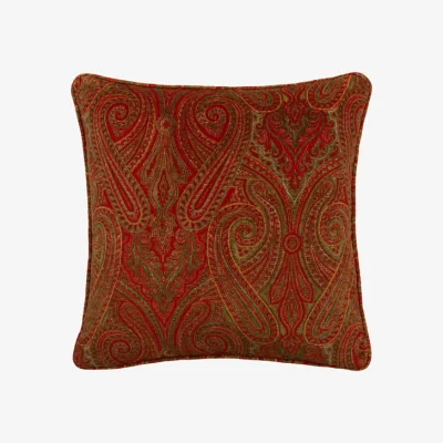 Andrew Martin Bonfire Autumn, Sustainable Feather, Cushion, 55cm x 55cm - Andrew Martin Velvet Floral & Paisley