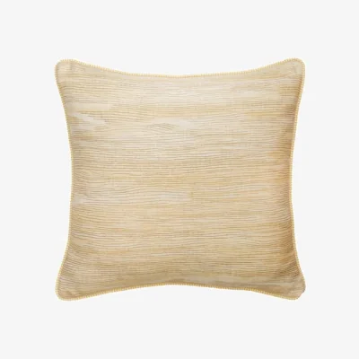 Andrew Martin Puff Yellow, Sustainable Feather, Cushion - Andrew Martin Kit Kemp Linen & Linen Blend Stripe