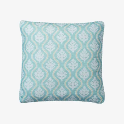 Andrew Martin Fig Brook, Sustainable Feather, Cushion, 55cm x 55cm - Andrew Martin Linen & Linen Blend Floral & Small Prints