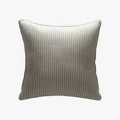 Andrew Martin Savannah Storm, Sustainable Feather, Cushion, 55cm x 55cm - Andrew Martin Eco-conscious & Linen Blend & Viscose Blend Stripe