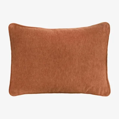 Andrew Martin Cinema Cinnamon Rectangular, Sustainable Feather, Cushion, 55CM X 40CM - Andrew Martin Velvet Plain