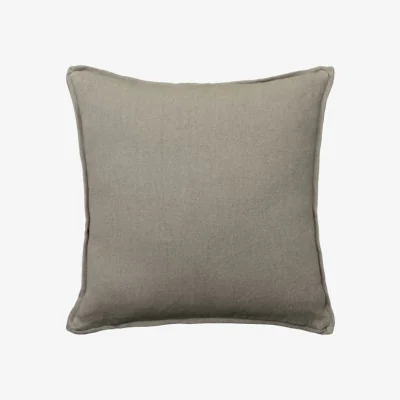 Andrew Martin Rocco Mountain, Sustainable Feather, Cushion, 55cm x 55cm - Andrew Martin With Trim/Fringe & Linen & Linen Blend Plain