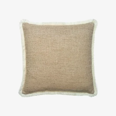 Andrew Martin Wren Autumn, Sustainable Feather, Cushion, 55cm x 55cm - Andrew Martin Sophie Paterson With Trim/Fringe & Linen Blend & Viscose Blend & Wool Blend Pla