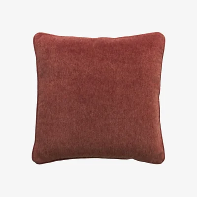 Andrew Martin Cinema Rum, Sustainable Feather, Cushion, 55cm x 55cm - Andrew Martin Velvet Plain