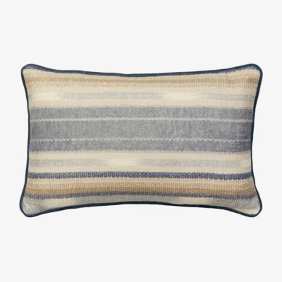 Andrew Martin Nineveh Denim, Sustainable Feather, Cushion, 55cm x 35cm - Andrew Martin Linen & Linen Blend & Viscose Blend Stripe