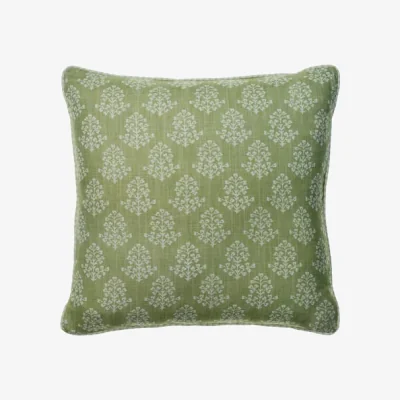 Andrew Martin Sprig Leaf, Sustainable Feather, Cushion - Andrew Martin Eco-conscious & Linen Blend & Viscose Blend Floral & Small Prints