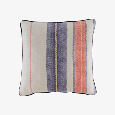 Andrew Martin Elbrus Denim, Sustainable Feather, Cushion - Andrew Martin Linen Blend Stripe