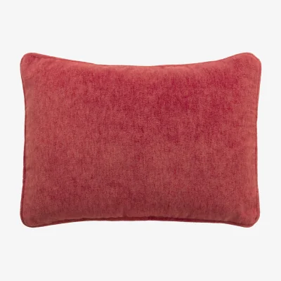 Andrew Martin Cinema Rouge Rectangular, Sustainable Feather, Cushion, 55CM X 40CM - Andrew Martin Velvet Plain