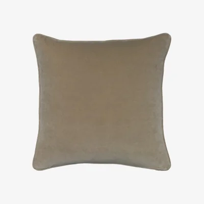 Andrew Martin Medici Warm Grey, Sustainable Feather, Cushion - Andrew Martin Eco-conscious & Cotton & Velvet Plain