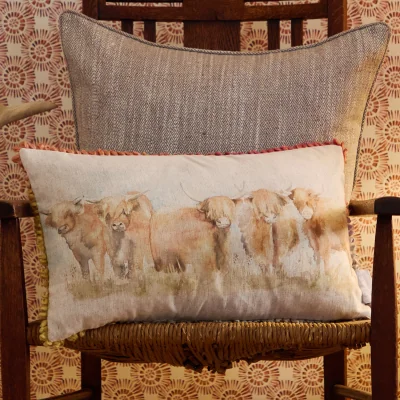 Arighi Bianchi Chasca Highland Cattle Cushion