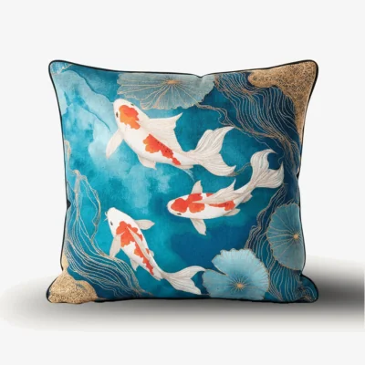 Arighi Bianchi River Koi Cushion