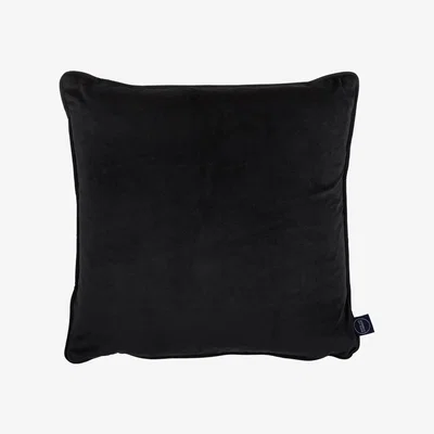 Barker and Stonehouse Jet Plush Velvet Cushion, Black | Barker & Stonehouse