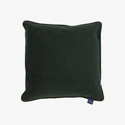 Barker and Stonehouse Dark Forest Plush Velvet Cushion, Green | Barker & Stonehouse