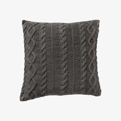 Barker and Stonehouse Grey Knit Cushion Cotton | Barker & Stonehouse