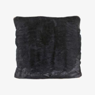 Barker and Stonehouse Dark grey faux fur cushion | Barker & Stonehouse
