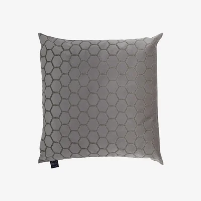 Barker and Stonehouse Honeycomb Taupe Cushion Velvet | Barker & Stonehouse