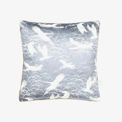 Barker and Stonehouse Blue Crane Cushion, Square | Barker & Stonehouse