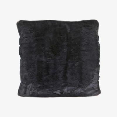 Barker and Stonehouse Dark grey faux fur cushion