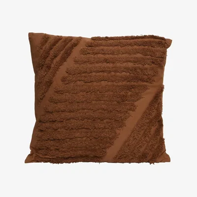 Barker and Stonehouse Rust Striped Cushion, Red Cotton | Barker & Stonehouse