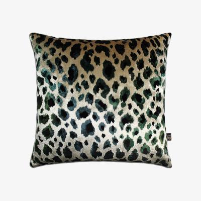 Barker and Stonehouse Leopard Cushion, Green