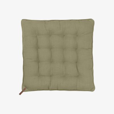 Barker and Stonehouse Sage Seat Pad, Green Cotton | Barker & Stonehouse