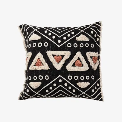 Barker and Stonehouse Black Tufted Cushion Cotton | Barker & Stonehouse