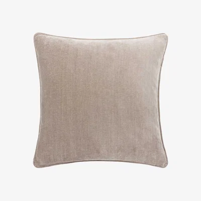 Barker and Stonehouse Griege Chenille Piped Cushion, Square, Neutral Polyester | Barker & Stonehouse