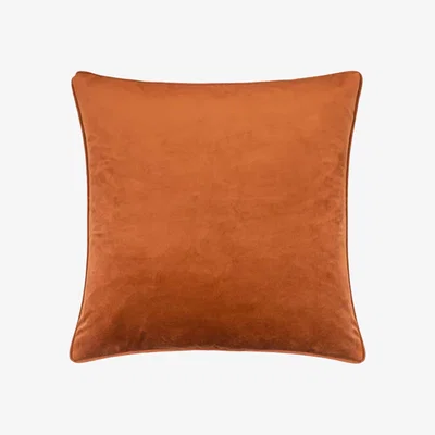Barker and Stonehouse Amber Velvet Cushion, Square, Orange Polyester | Barker & Stonehouse