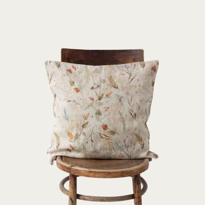 Bombinate.com Leaves on Natural Washed Linen Cushion Cover