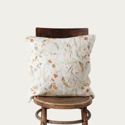 Bombinate.com Leaves Washed Linen Cushion Cover