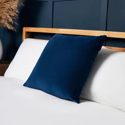 BHS.com Matte Velvet Cushion, Navy