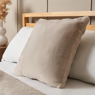 BHS.com Faux Fur Cushion, Natural