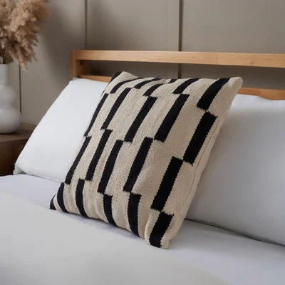 BHS.com Woven Block Cushion, Black
