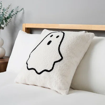 BHS.com Ghost Tufted Cushion, White
