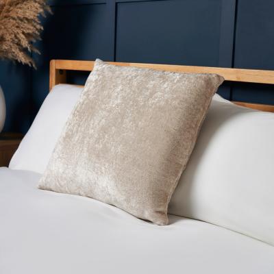 BHS.com Luxury Crushed Velvet Cushion, Champagne