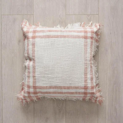 BHS.com Tula Check Cushion, Pink