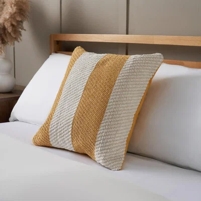 BHS.com Herringbone Chenille Cushion, Ochre