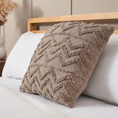 BHS.com Tufted Zig Zag Cushion, Grey