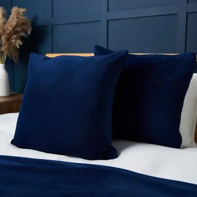 BHS.com Small Microfleece Cushion, Navy