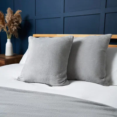 BHS.com Small Microfleece Cushion, Silver