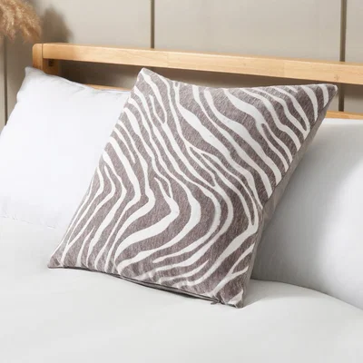 BHS.com Zebra Print Cushion, Natural