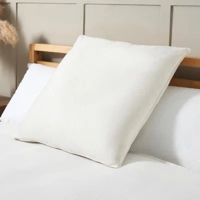 BHS.com Large Velour Piped Cushion, Ecru