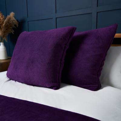 BHS.com Large Microfleece Cushion, Plum