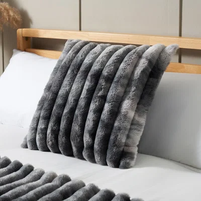BHS.com Marled Rib Cushion, Grey