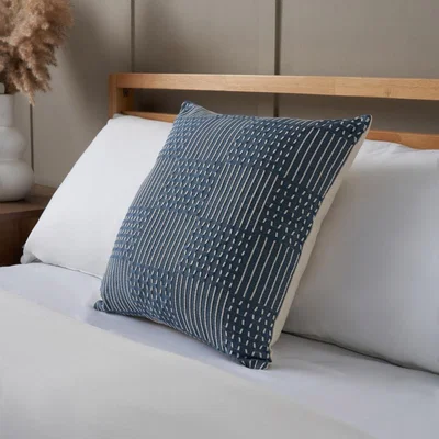 BHS.com Cross Check Jacquard Cushion, Blue