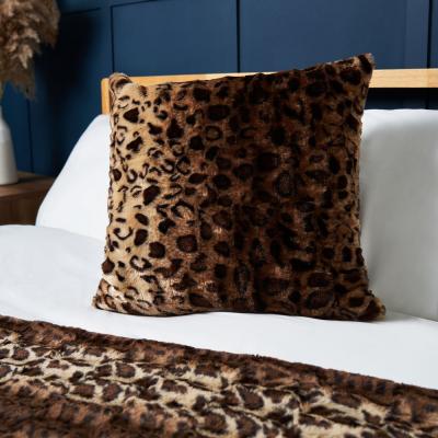 BHS.com Animal Print Cushion, Brown