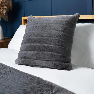 BHS.com Boa Cushion, Grey